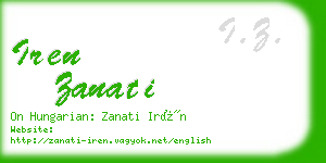 iren zanati business card